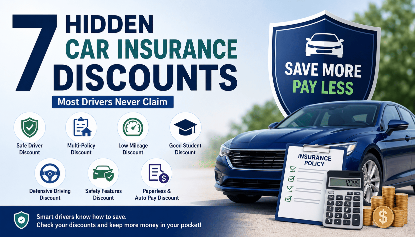 Most Drivers Miss These 7 Hidden Car Insurance Discounts