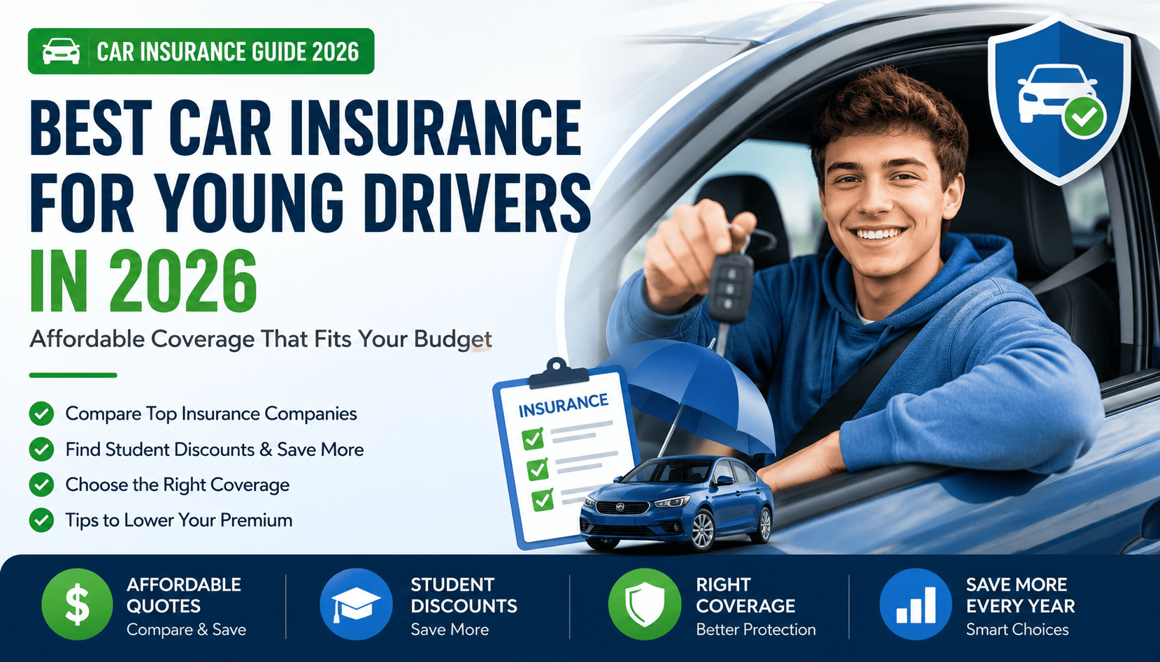 Best Car Insurance for Young Drivers in 2026: Affordable Coverage That Fits Your Budget